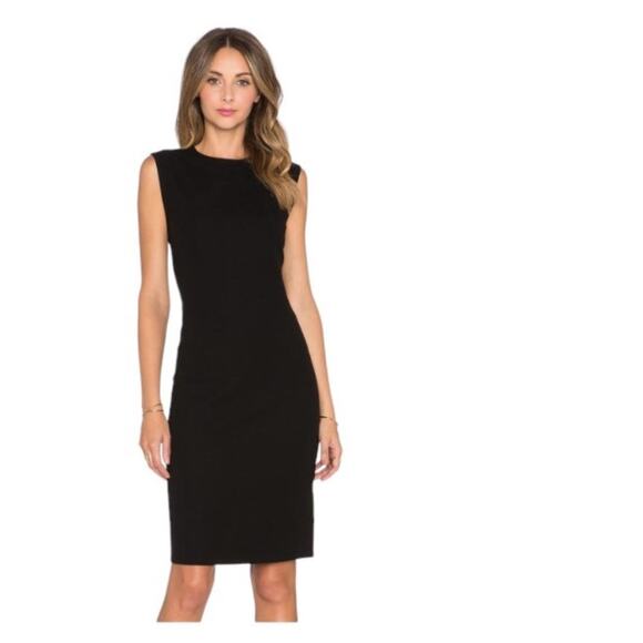 Vince Black Sleeveless Sheath Dress M Minimalist Career‎ Corpcore Quiet Luxury - Picture 2 of 9